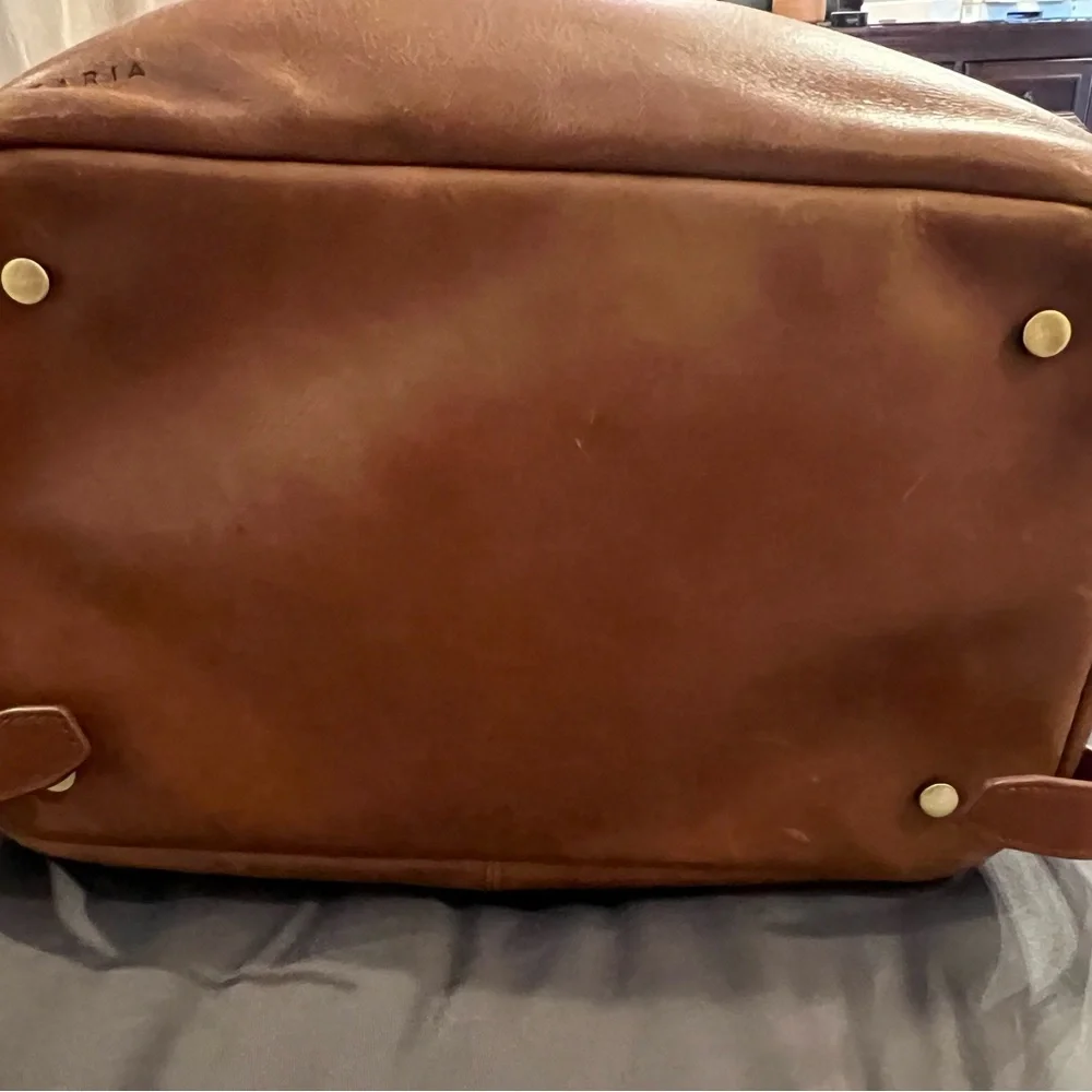Azaria cognacLeather Baby Bag Backpack - Timeless Organizer